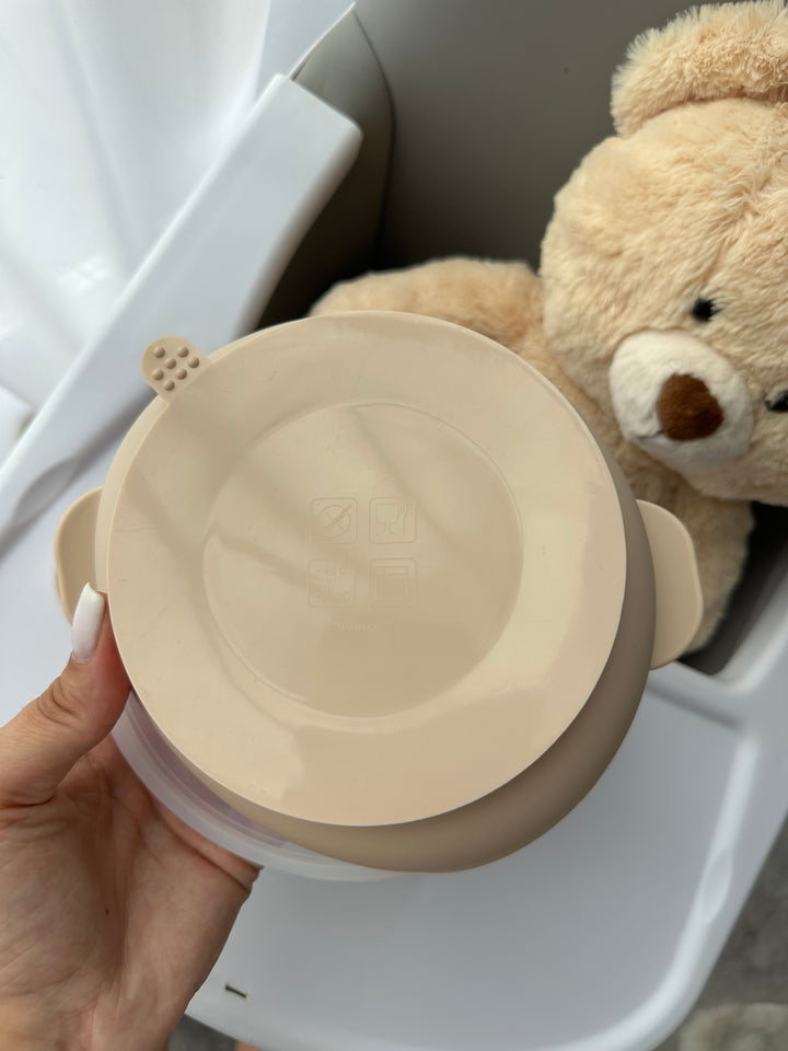 Silikoninė lėkštė su dangteliu NUDE TEDDY