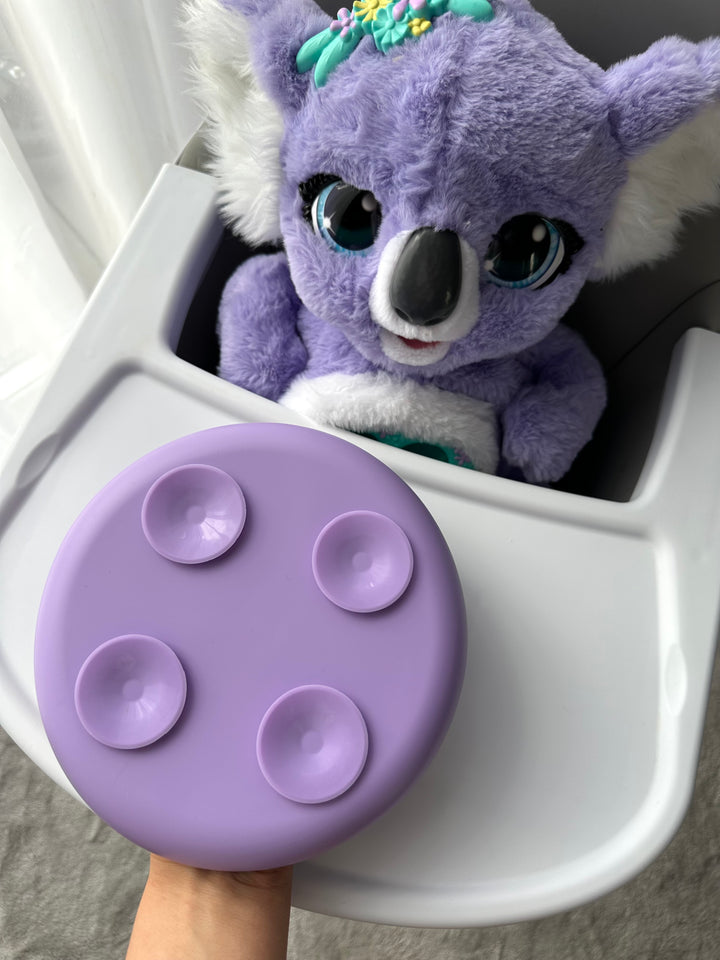 Silikoninė lėkštė su 4 skyreliais Violet