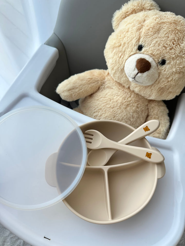Silikoninė lėkštė su dangteliu NUDE TEDDY