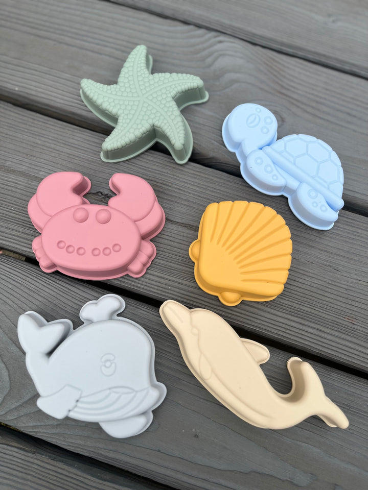 Silikoninis smėlio žaislų rinkinys YELLOW BEACH