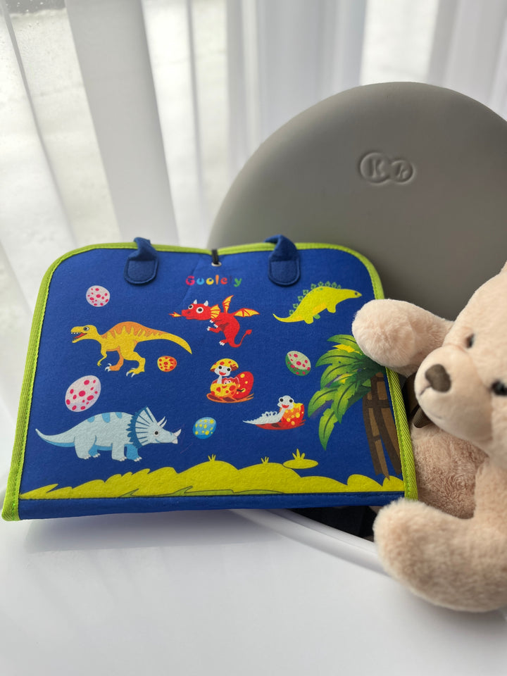 Kelioninė Montessori užimtumo knyga DINOZAURAI