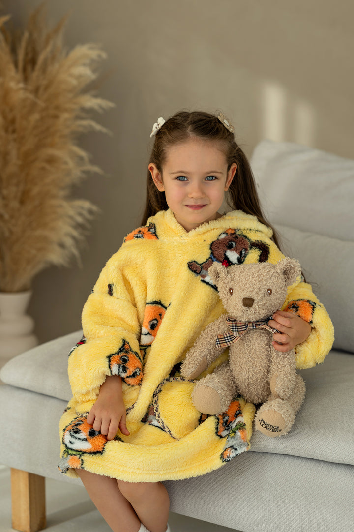 Džemperis - pledas/šiltukas 3-7 m. vaikams "DOGS & CATS"