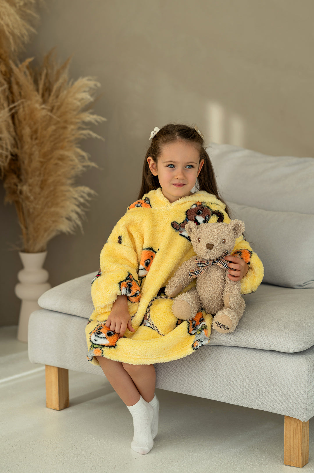 Džemperis - pledas/šiltukas 3-7 m. vaikams "DOGS & CATS"