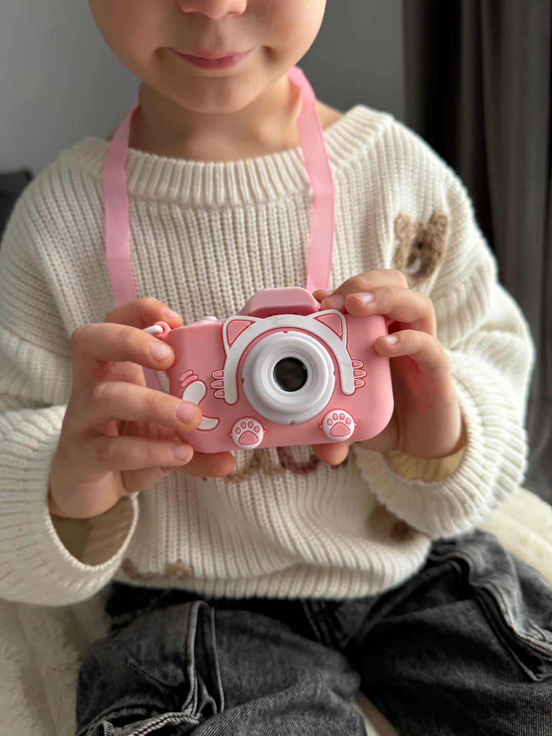 Vaikiškas fotoaparatas "Rožinė katytė"
