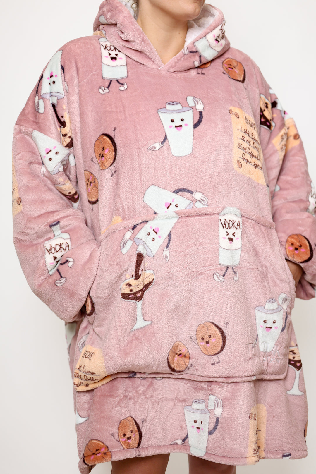 Džemperis - pledas/šiltukas paaugliams ir suaugusiems "KOKTEILIS"