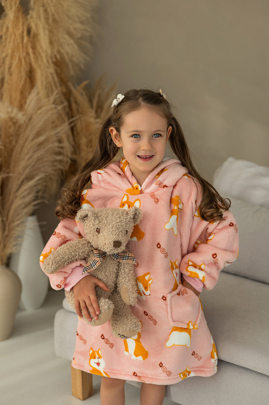 Džemperis - pledas/šiltukas 3-7 m. vaikams "CORGI DOG"