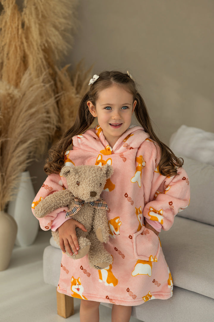 Džemperis - pledas/šiltukas 3-7 m. vaikams "CORGI DOG"