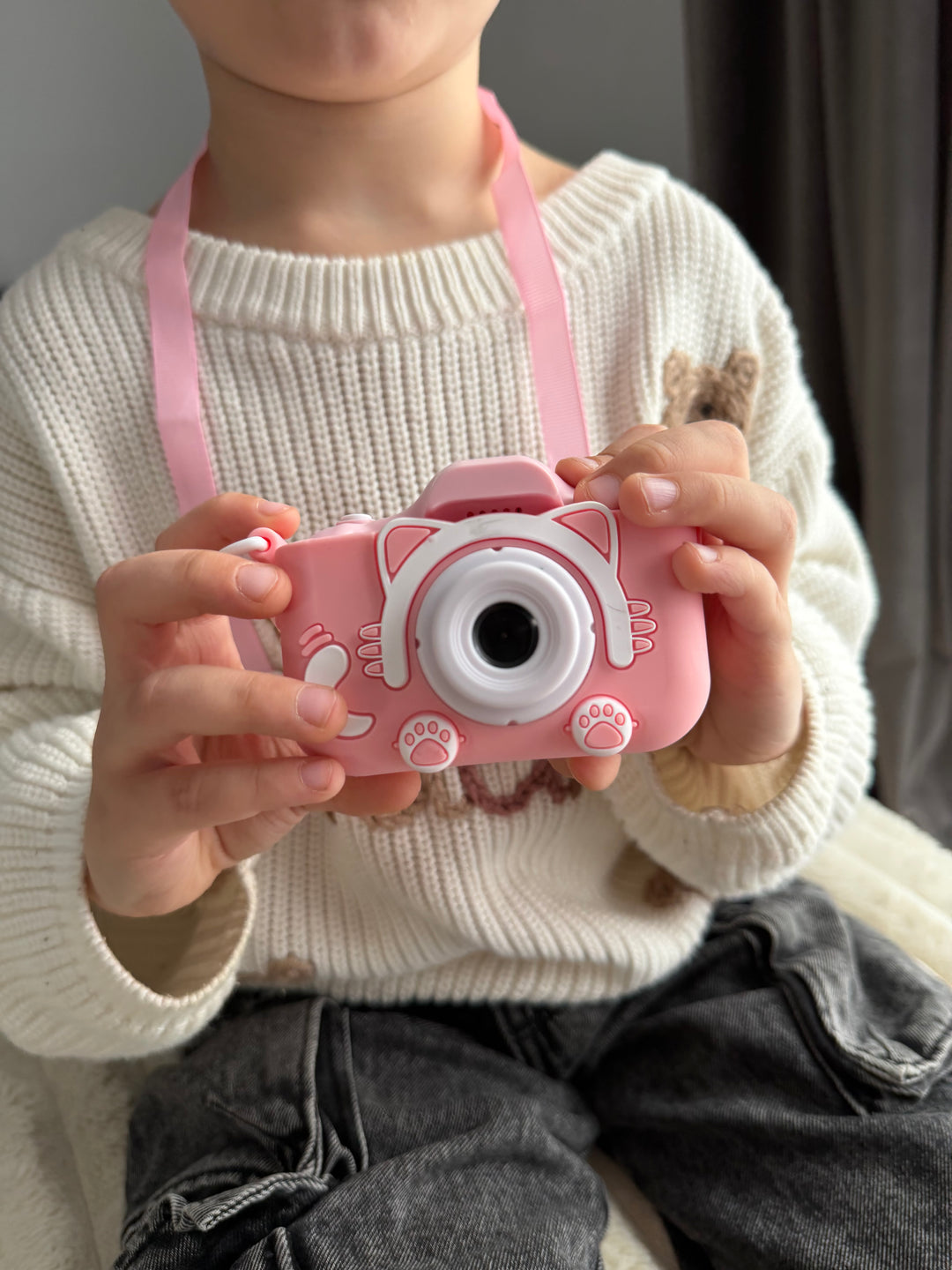 Vaikiškas fotoaparatas "Rožinė katytė"