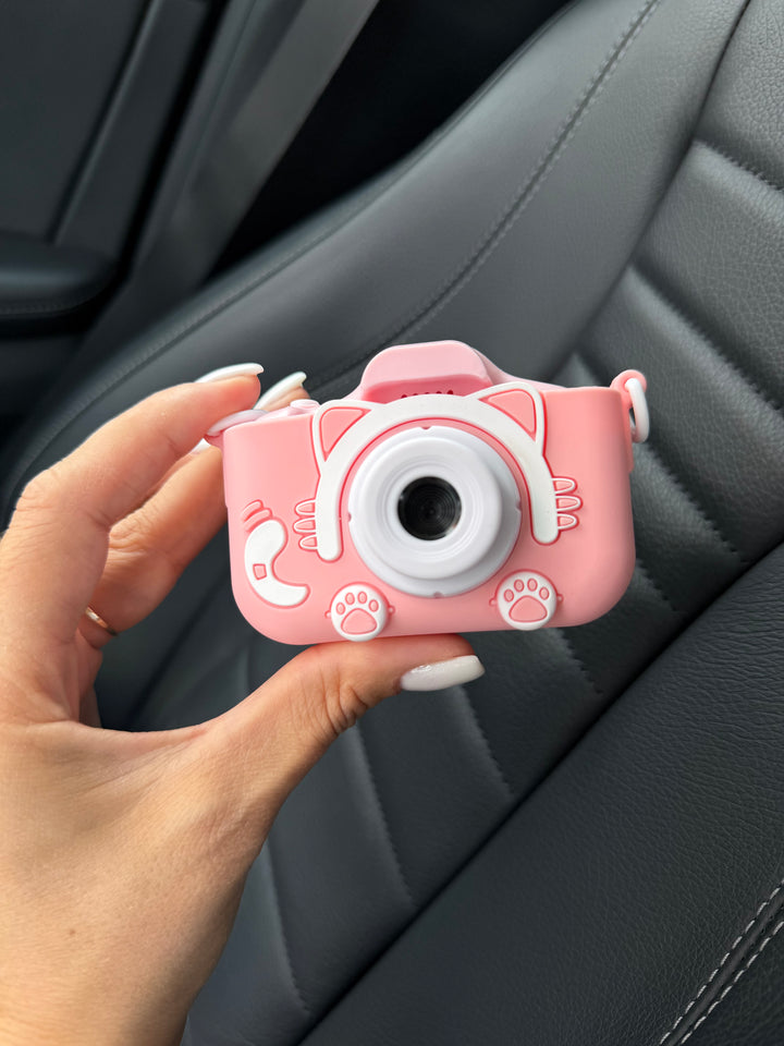 Vaikiškas fotoaparatas "Rožinė katytė"