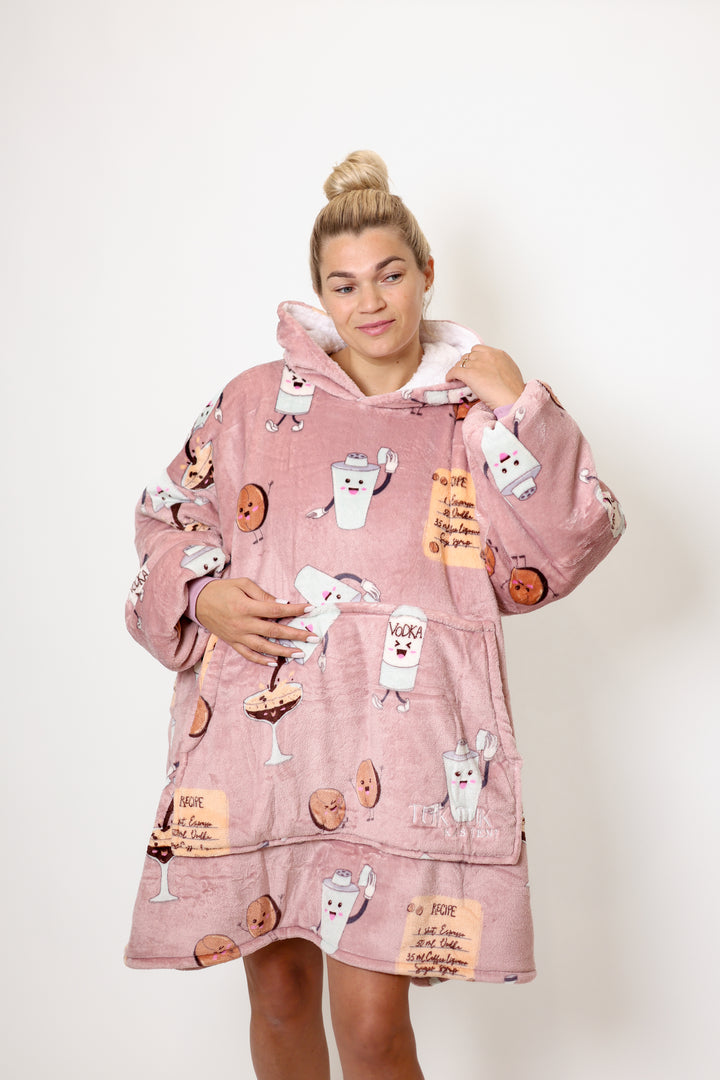 Džemperis - pledas/šiltukas paaugliams ir suaugusiems "KOKTEILIS"