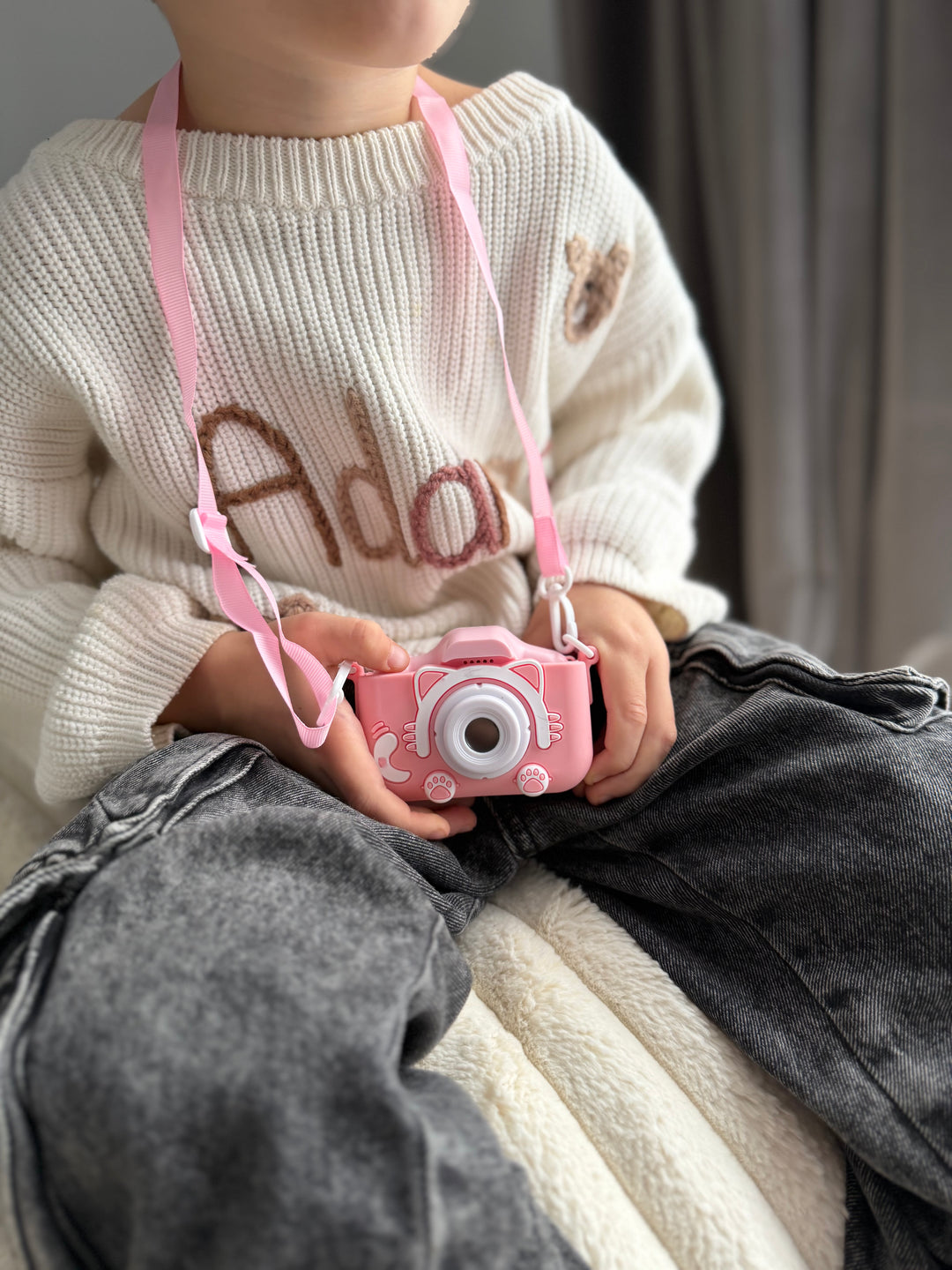 Vaikiškas fotoaparatas "Rožinė katytė"
