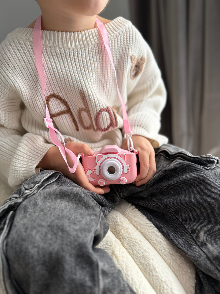 Vaikiškas fotoaparatas "Rožinė katytė"