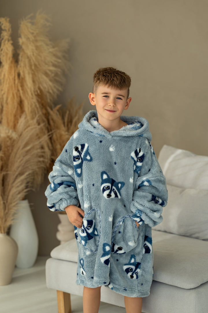 Džemperis - pledas/šiltukas 7-12 m. vaikams "RACCOON" + DOVANĖLĖ 🎁