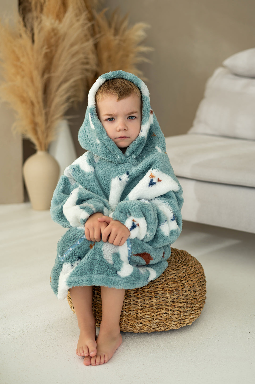 Džemperis - pledas/šiltukas 3-7 m. vaikams "BALTASIS LOKYS"