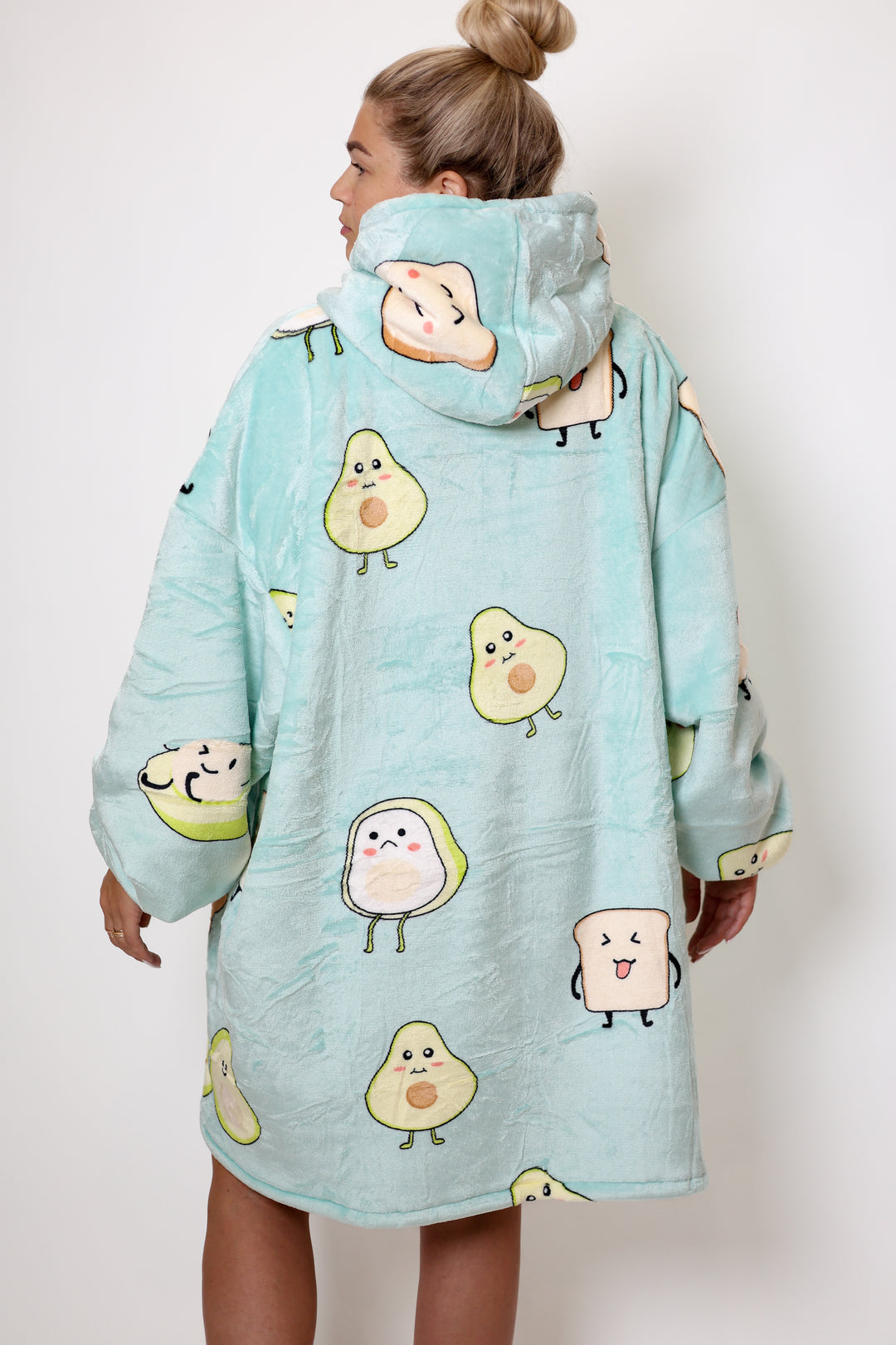 Džemperis - pledas/šiltukas paaugliams ir suaugusiems "Avocado toast"